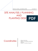 Site Analysis Planning and Planting Design