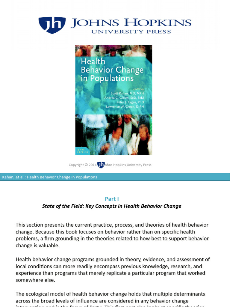Health behavior change in populations kahan powerpoints 1 download