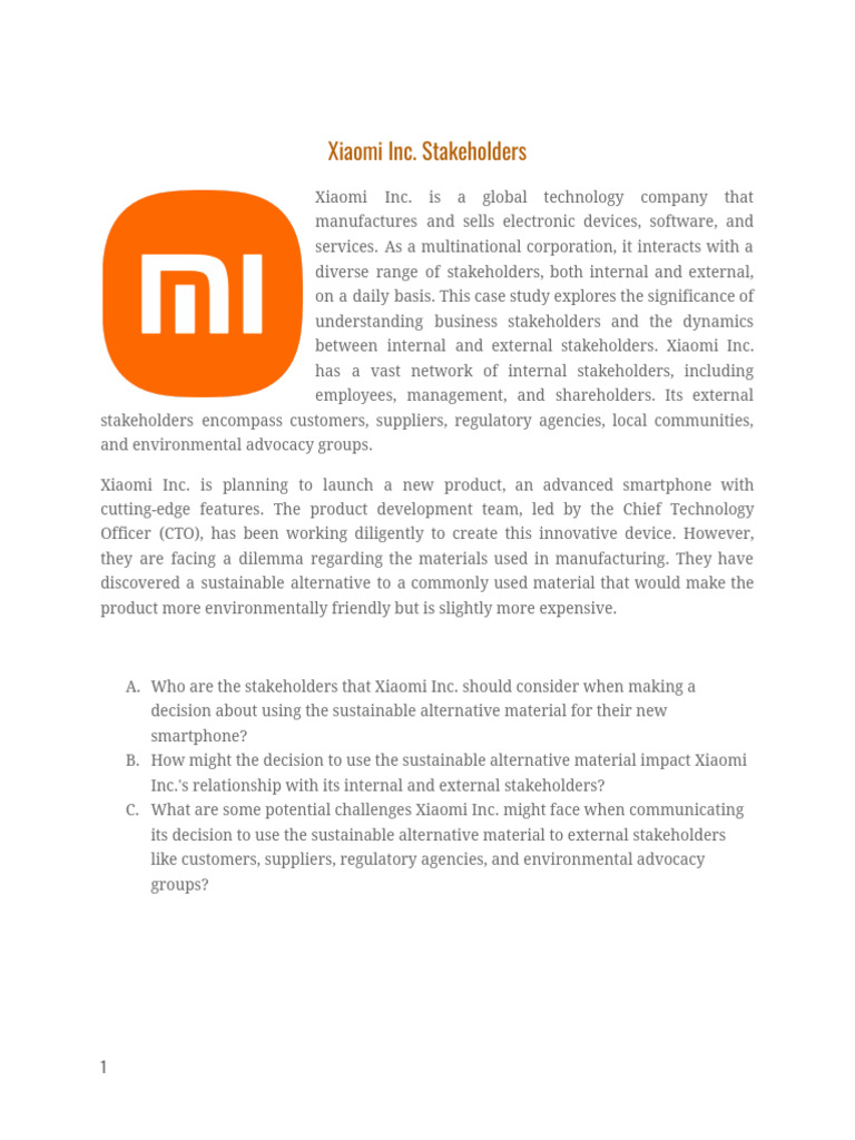 class-activity-xiaomi-inc-stakeholders-pdf