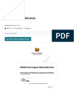 Línguas Moçambicanas PDF Alfabetização Linguística