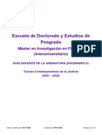 Guia Docente 835851937 - Teorias Contemporaneas de La Justicia - Curso (2122)