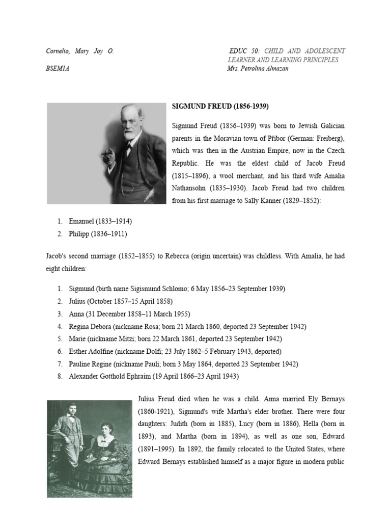 Sigmund Freud's Family Tree Overview | PDF | Freud Family