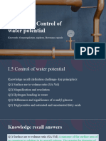 Control of Water Potential