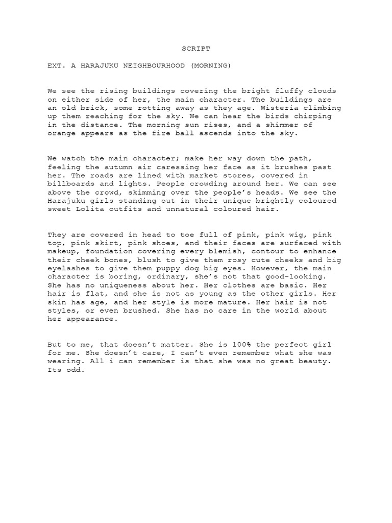 Script Harajuku Girls | PDF
