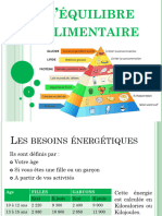 L Equilibre Alimentaire 5eme