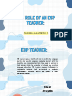 The Role of ESP Teacher