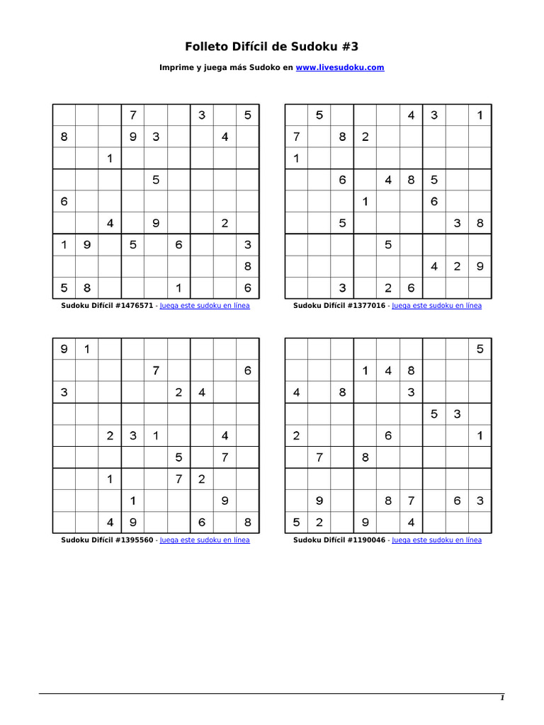 Sudoku Booklet Pdf