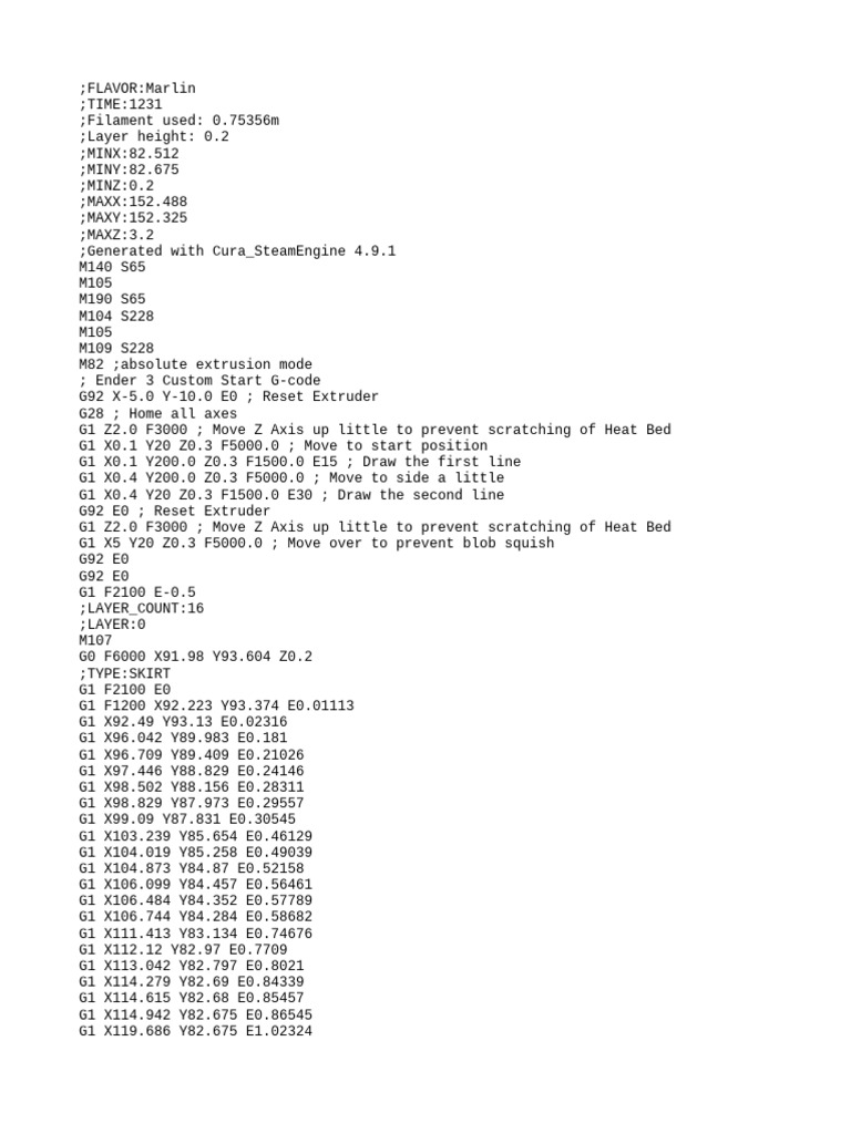 CE3 Looseal Gcode PDF