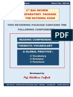 2 BAC - Preparatory Package - National Exam - Reading. Vocabulary. Global Practice