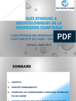 Formation - Règles Éthiques Et Déontologiques de La Profession Comptable - Mars 2019