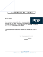 Attestation de Travail