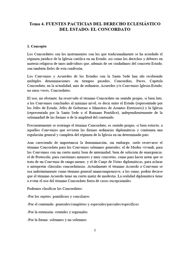 Concordato | PDF | Tratado | Iglesia Católica