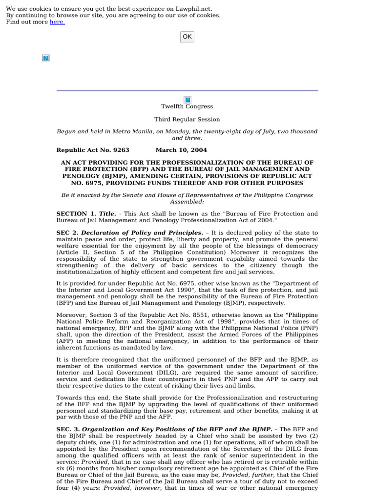 Bureau of Fire and Jail Professionalization Act | PDF | Inspector ...