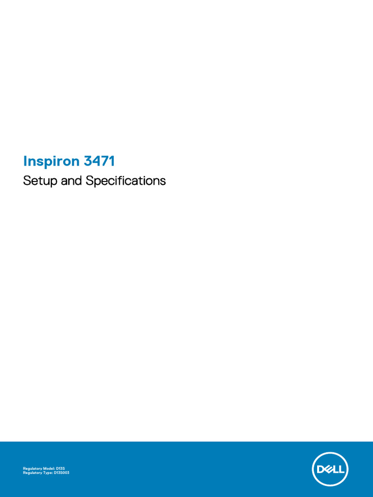 Inspiron 3471 D13S Specifications | PDF | Computer Engineering ...