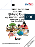 Q4 - M1 - Filipino Sa Piling Larang Sining at Disenyo