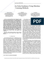 Predicting Hourly Solar Irradiance Using Machine Learning Methods