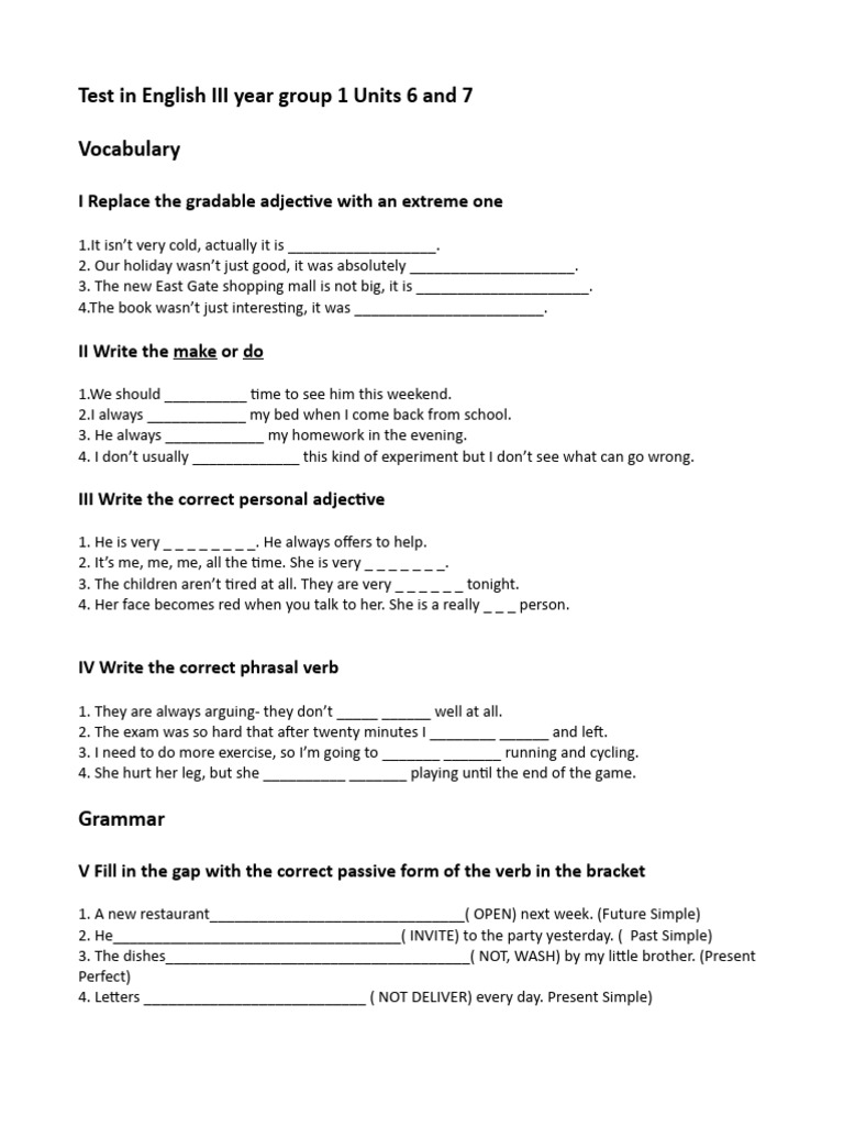 English III Unit 6 & 7 Test Guide | PDF | Grammar | Linguistics