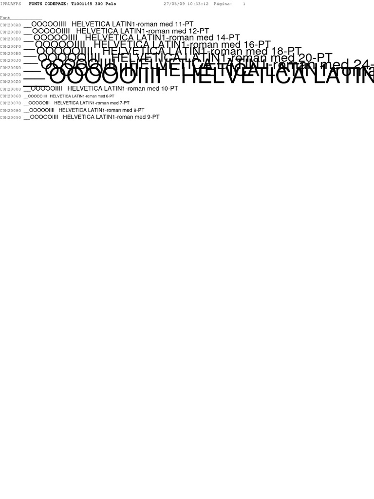Fonts Utilizables en AS400 | PDF