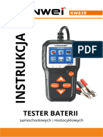 KW650 Tester Bateri