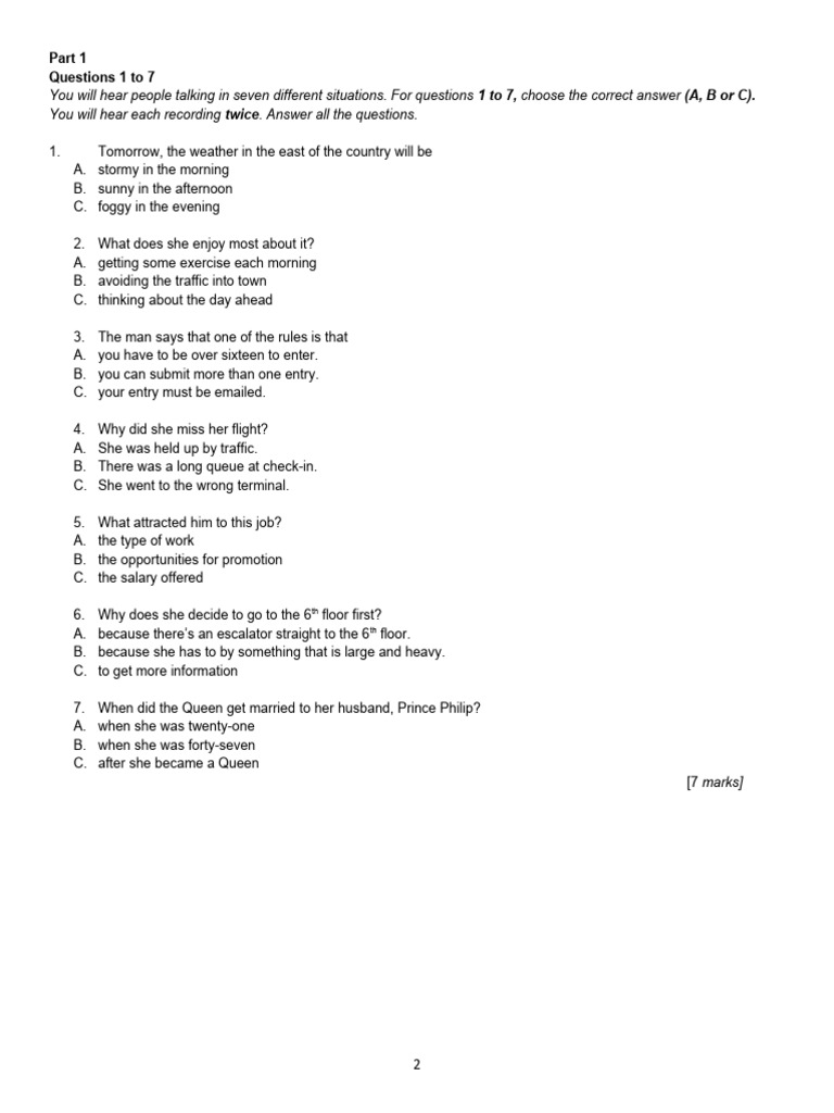 Trial Spm 2021 Listening Questions Pdf Social Media Popular