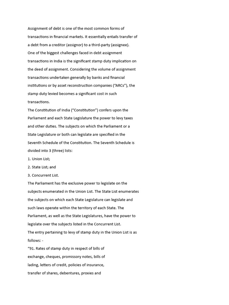 Stamp Duty PDF Debt Government