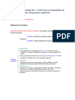 Unidad de Aprendizaje No. 1. Estructura y Propiedades de Los Compuestos Orgánicos