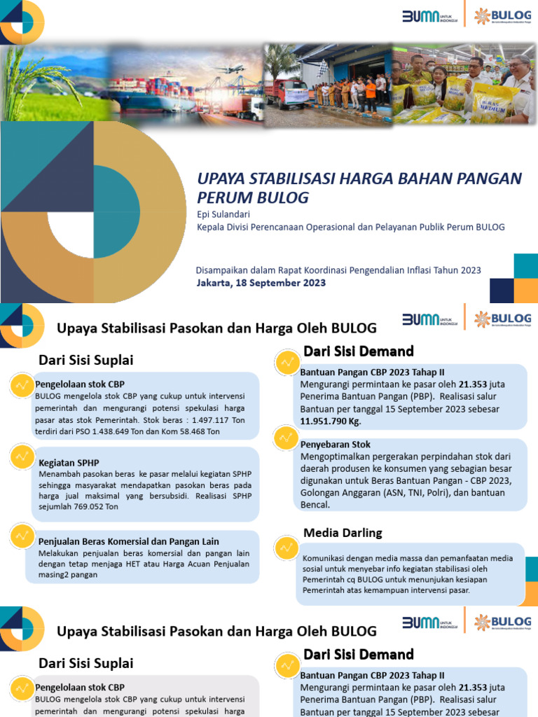 Stabilisasi Harga Pangan oleh BULOG | PDF