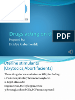 Sec Drugs Acting On The Uterus 1