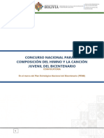 Concurso Nacional para La Composición Del Himno y La Canción Juvenil Del Bicentenario (Convocatoria)