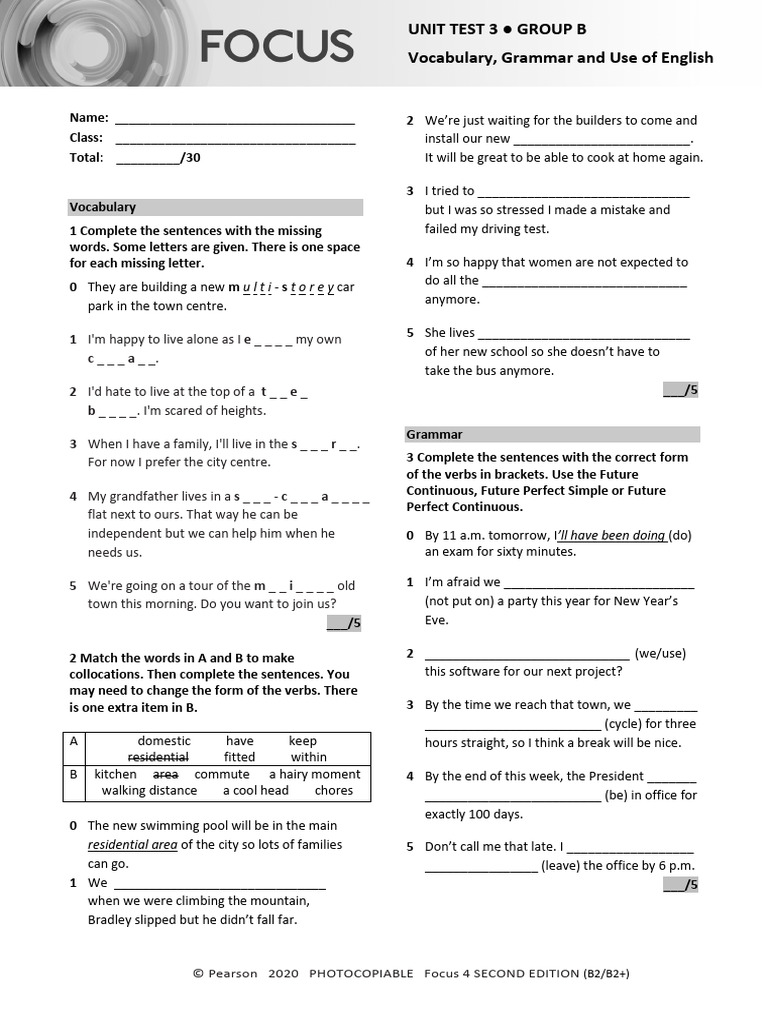 KIR B1+ T2 Test Unit4 - asdasd - UNIT 4 TEST: Consolidation VOCABULARY 1  Write the extreme weather - Studocu