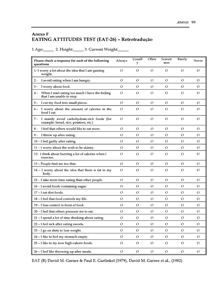 Eat 26 Questionnaire Pdf , Seattle Children’s – CEMK