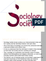 Sociology and Society