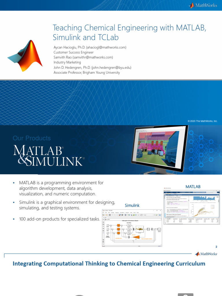 Teaching Chemical Engineering With Matlab Simulink and Tclab | PDF ...