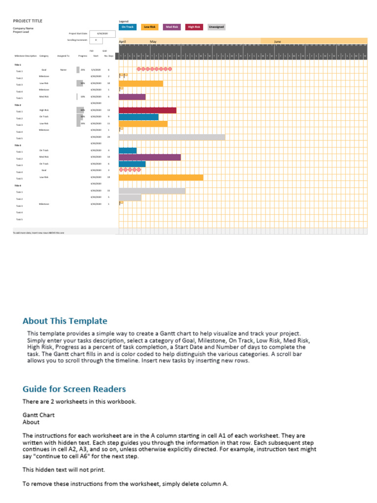 Agile Gantt Chart | PDF