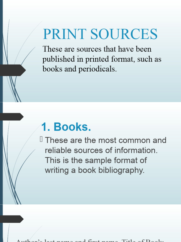 Print Sources Online