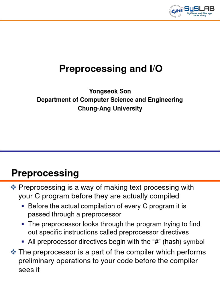 Chapter6-Preprocessing and IO | PDF | Parameter (Computer Programming ...