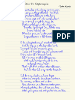 Ode To Nightingale Analysis of Poem