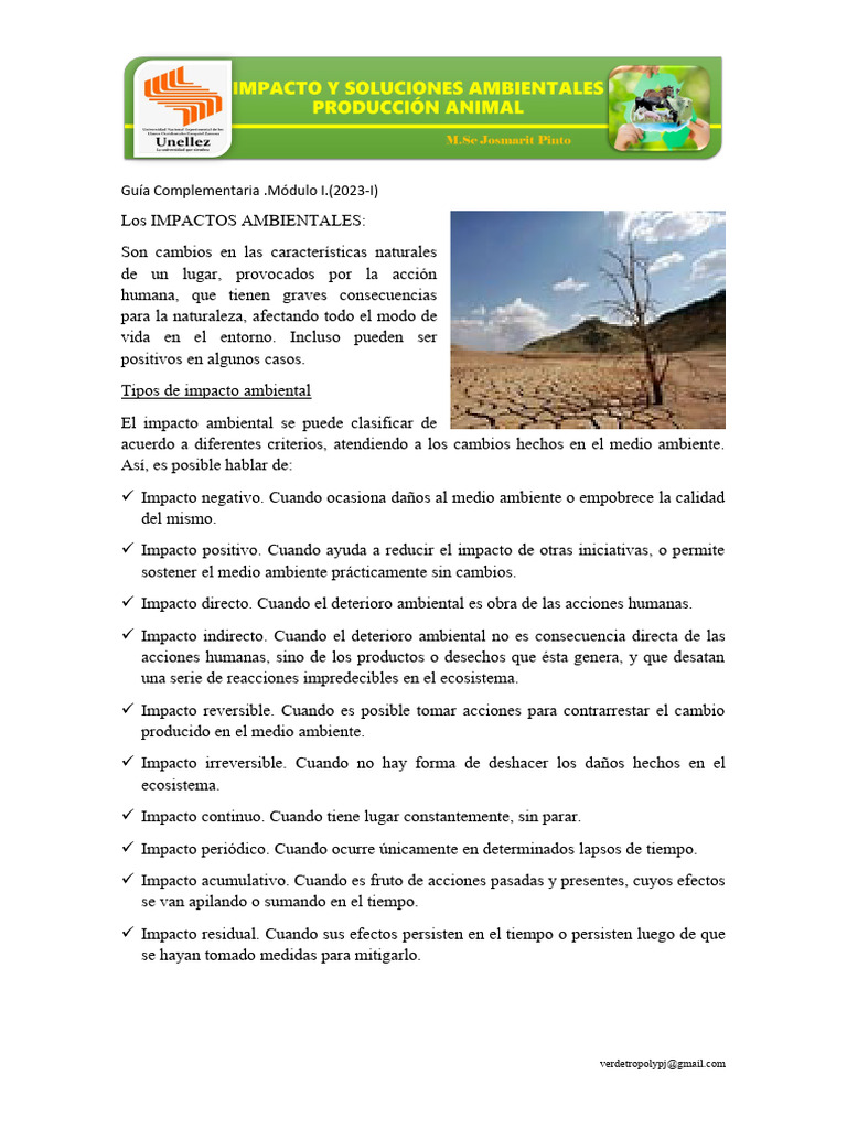 Tipos y Causas del Impacto Ambiental | PDF | Entorno natural | Residuos