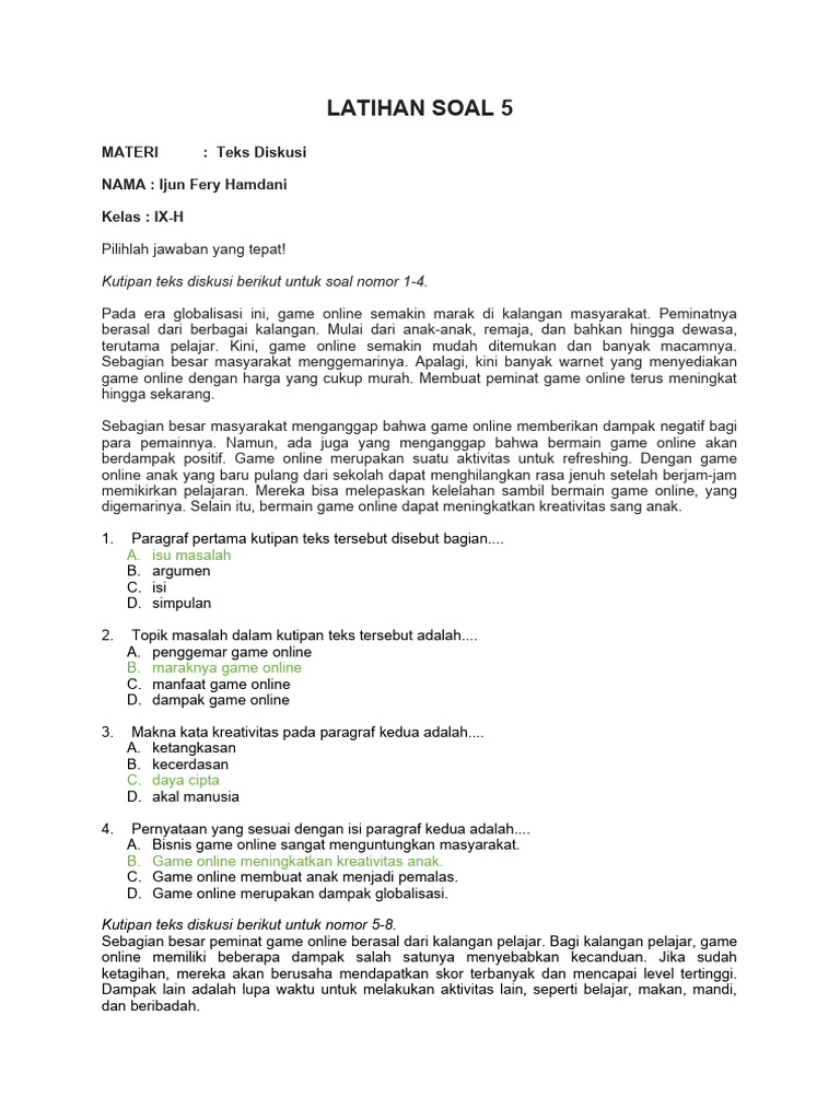 Latihan Soal 5 | PDF