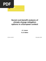 Social Cost-benefit Analysis of CC Mitigation Options in EU