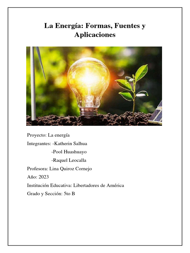 La Energía | PDF | Energía renovable | Combustibles fósiles