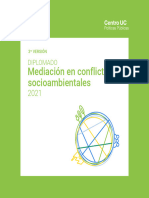 Diptico Diplomado Mediación Conflictos Socioambientales 2021 Uc CPP