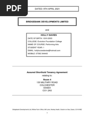 Tenancy Paperwork - RM4, 130M - Davies_encrypted
