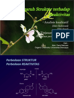 Pengaruh Struktur Terhadap Reaktivitas