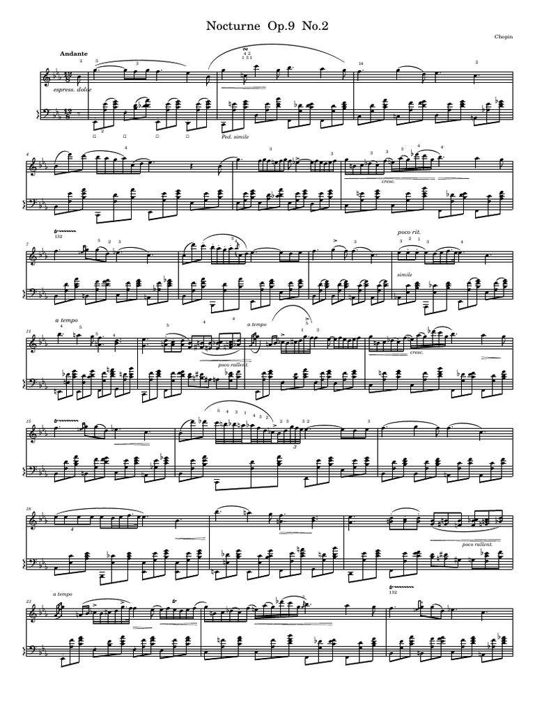 Chopin Nocturne Op No E Flat Major | PDF | Musical Forms | Musical Compositions
