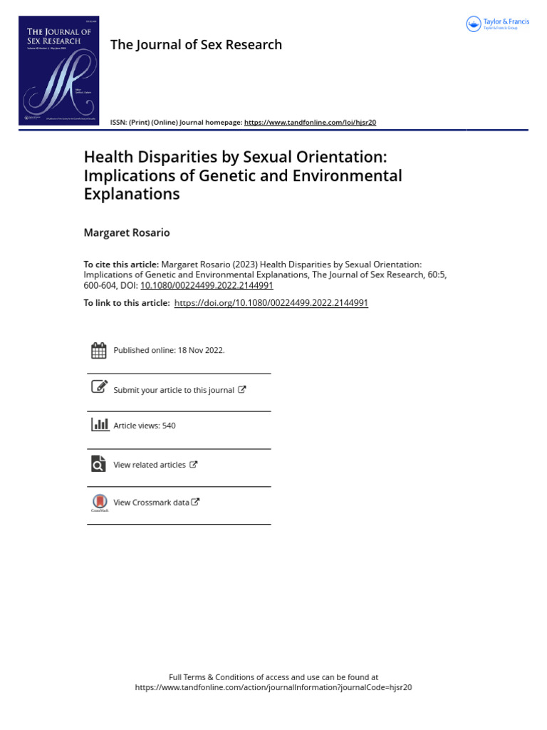 02-Health Disparities by Sexual Orientation - Implications of Genetic ...