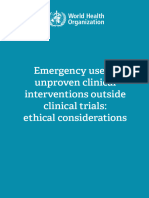 World Health Organization (WHO) - 2022 - Emergency Use of Unproven Clinical Interventions o