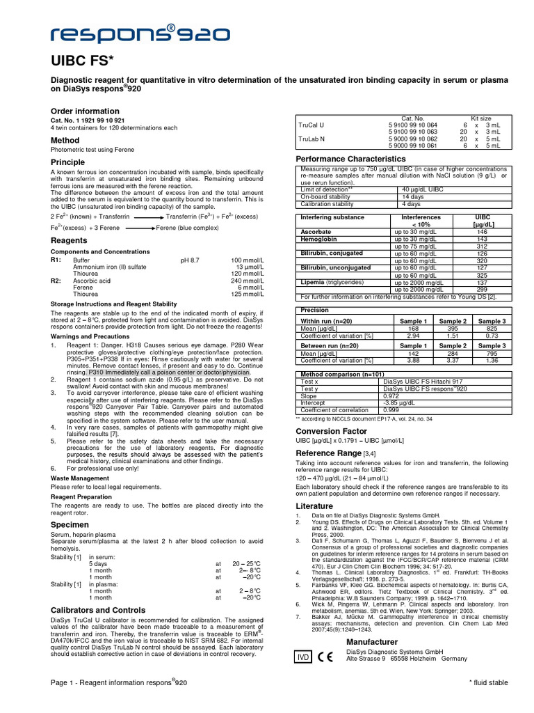 IFU R920 e UIBC 5 PDF Iron Laboratory Techniques