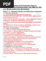 A Level Business Studies Revision Notes Pdf