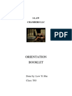 Orientation Booklet: I-Law Chambers LLC